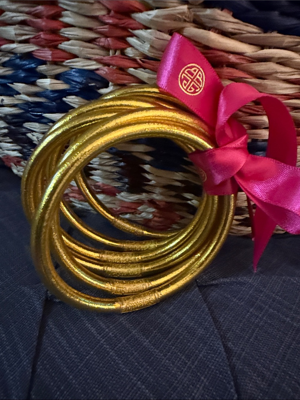 GOLD ALL WEATHER BANGLES (SET OF 6) - SERENITY PRAYER